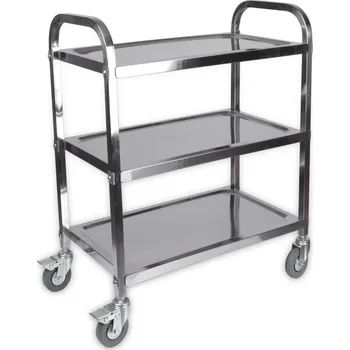 Úklidový vozík Servírovací vozík nerezový, tři police