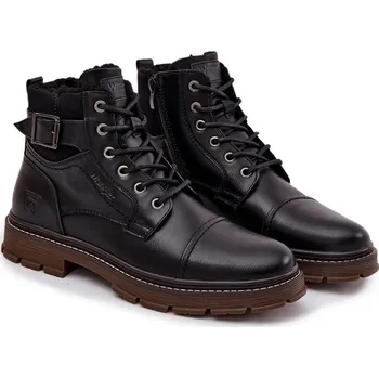 Pánská zimní obuv Zimní pánské boty na zip WRANGLER 20253035.11A tmavě hnědé, velikost 42