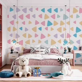 Tapeta Sablio Tapeta Barevné trojúhelníčky - 125x75 cm