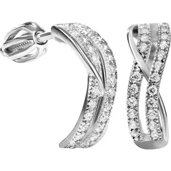 Náušnice Brilio Stříbrné půlkruhové náušnice 436 001 00497 04