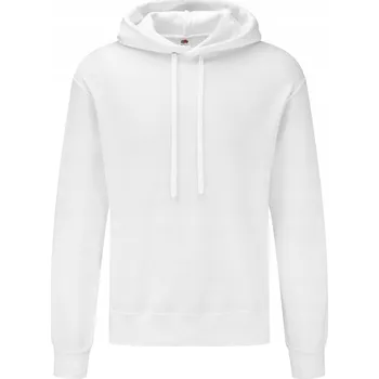 Pánská mikina Pánská mikina s kapucí bez kapes Bílá vel. S