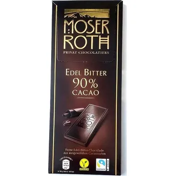 Čokoláda Hořká čokoláda Moser Roth Edel Bitter 90% 125g