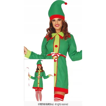 Karnevalový kostým Dámský kostým Guirma Elfka, velikost L, zelený