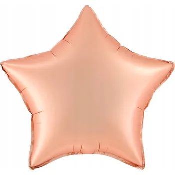 Balónek Fóliový balónek hvězda velký 1. narozeniny růžové zlato 45 cm