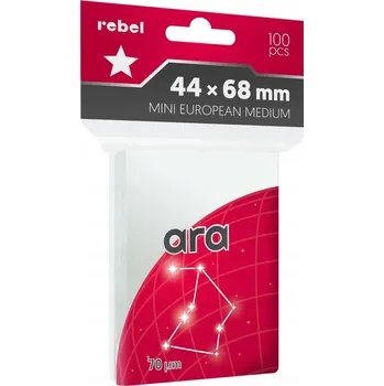 Příslušenství k deskovým hrám OBALY NA KARTY REBEL 44x68 MM MINI EUROPEAN MEDIUM ARA 100 KUSŮ