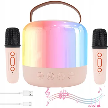 IP kamera Karaoke Set 2 Mikrofony + Bezdrátový Reproduktor LED Světla Bluetooth