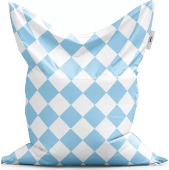 Sedací pytel Sablio Sedací vak Classic Bílomodré kosočtverce - 150x100 cm
