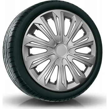 Poklice na kolo Puklice STRONG 16" stříbrné pro Mitsubishi, Nissan, Opel, 4 ks