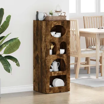 Příborník do zásuvky vidaXL Servírovací skříň Kouřový dub 40 x 35 x 100,5 cm