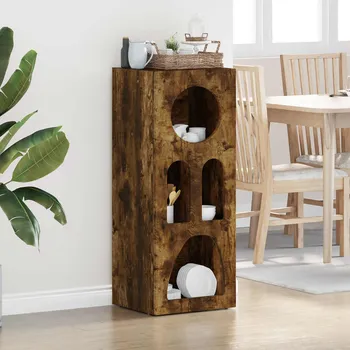 Příborník do zásuvky vidaXL Servírovací skříň Kouřový dub 40 x 35 x 100.5 cm