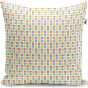 Polštář Sablio Polštář Veselé barevné puntíky - 50x50 cm