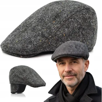 Čepice Pánská zateplená čepice s náušníky Čepice PREMIUM 60% VLNA Pako Jeans