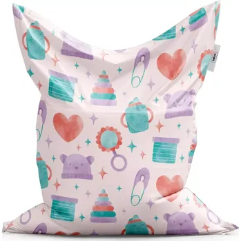 Sedací pytel Sablio Sedací vak Classic Chrastítko a čepičky - 150x100 cm