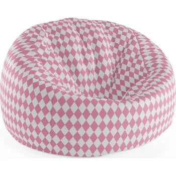 Sedací pytel Sablio Sedací vak Cocoon Růžovobílé kosočtverce - 75 x 45 x 35 cm