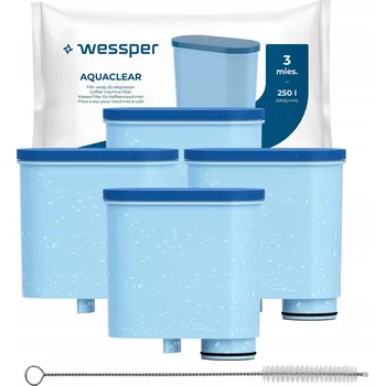 Příslušenství pro přípravu kávy 4x filtr Wessper pro kávovary Saeco Philips Latte GO LatteGO + čisticí prostředek