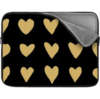 pouzdro na notebook Sablio Obal na notebook Zlatá srdíčka - 13"