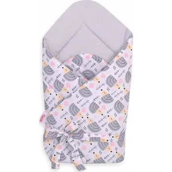 Zavinovačka Oboustranný zavinovačka pro miminka měkká se zavazováním - ježci šedí