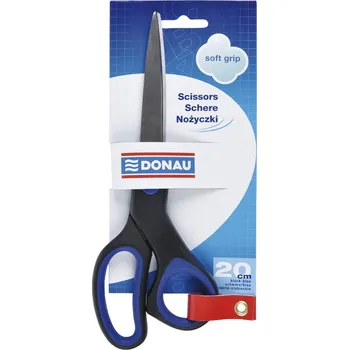 Kancelářské nůžky DONAU Soft Grip, 20 cm, modré