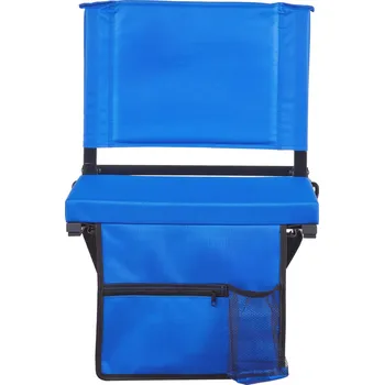 Koupelnové sedátko Vevor Skládací sedátko na tribunu s opěrkou, hrubý polštář, popruh, modré