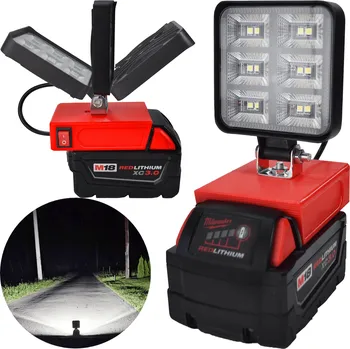 Pracovní světlo Dílenská lampa P4U s LED diodami 16W, kompatibilní s Milwaukee M18, IP67