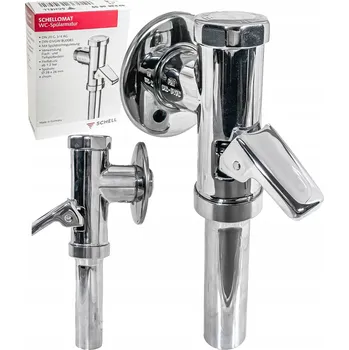 Splachovací tlačítko Splachovací nádržka WC Schell nástěnná tlaková stříbrná kovová