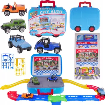 autíčko Autodráha Parkoviště v Kufříku Mapa Autíčka Auta Hračka Sada