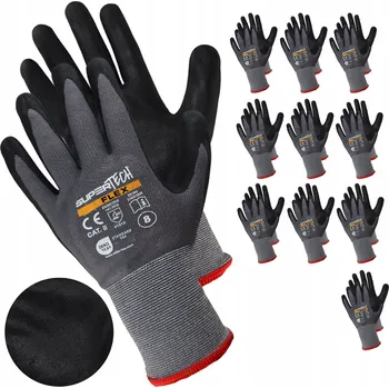 Pracovní rukavice Pracovní rukavice 24h-BOZP nitrilové, velikost 11 (XXL), 10 párů, s nápletem