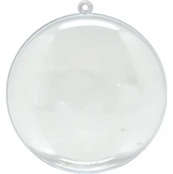 Vánoční dekorace Průhledná baňka 8 cm 5 ks