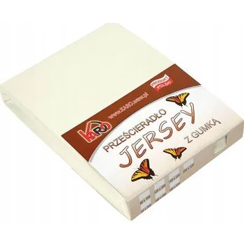 Prostěradlo Prostěradlo jersey s gumou 200x200 ekri 002 silné 150g/m2 KARO