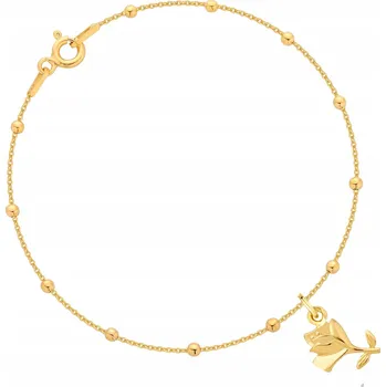 Náramek Stříbrný náramek s růží stříbro růžička