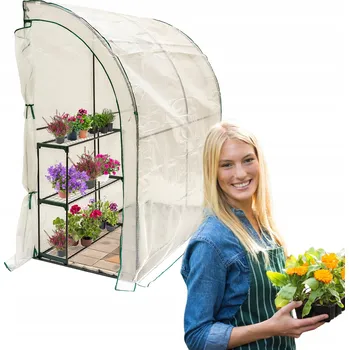 Skleník Fóliový zahradní skleník rohový - 100x200x215 cm