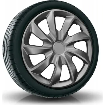 Poklice na kolo Puklice QUAD 17" grafitové pro Ford, Fiat, Honda, Hyundai, 4 ks