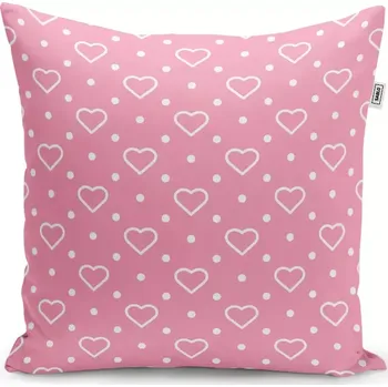 Polštář Sablio Polštář Srdce a tečky - 50x50 cm