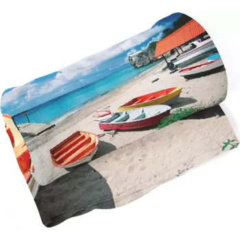 deka Sablio Deka Loďky na pláži - 190x140 cm