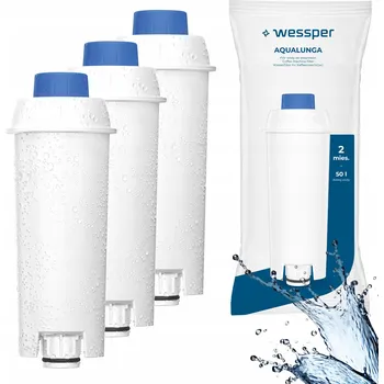 Náhradní díl pro kávovar Filtr do vody Wessper Aqualunga pro kávovary Delonghi - 3 kusy