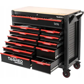 PROFESIONÁLNÍ SKŘÍŇ S VOZÍKEM NA NÁŘADÍ JUMBO 12 ZÁSUVEK 541-EL