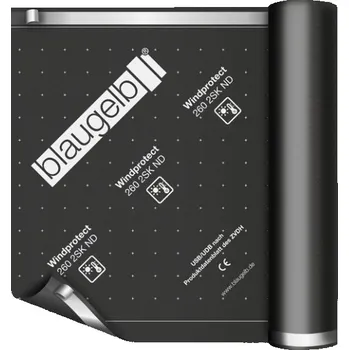 Stavební fólie Podstřešní difúzní fólie blaugelb Windprotect 260 210 2SK ND, 1,5 x 50 m