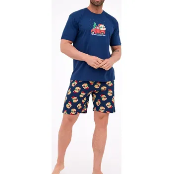 Pánské pyžamo Pánské vánoční pyžamo Cornette 326/291 Teddy 4 vel. XL (50) bavlna