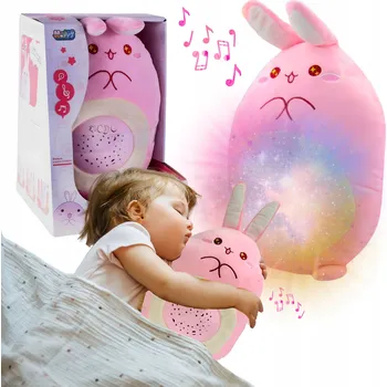 plyšák KRÁLÍČEK USÍNÁČEK PROJEKTOR NOČNÍ OBLOHY HRACÍ SKŘÍŇKA UKOLÉBAVKY PLYŠOVÝ MAZLÍČEK PŘÍTULNÍČEK PRO DĚTI