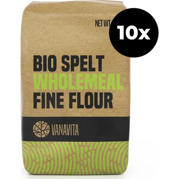 Mouka VanaVita BIO Špaldová mouka celozrnná hladká 10 x 1000 g