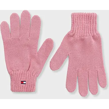 Rukavice Bavlněné rukavice Tommy Hilfiger růžová barva, AU0AU01657 AU0AU01657.9BYA 30X, vel. 54