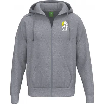 Pánská mikina ERIMA MIKINA NA ZIP S KAPUCÍ 152 VK KARLOVARSKO - Šedá - velikost XXXXL