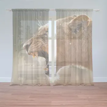 Záclona Sablio Záclony Rozzuřená lvice: 2ks 150x250cm