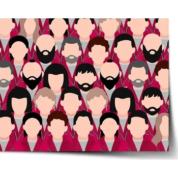 Plakát Sablio Plakát Money heist Anonymní tváře - 60x40 cm