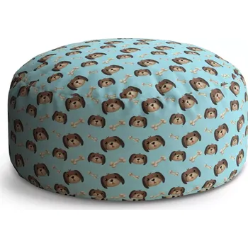 Taburet Sablio Taburet Circle Pejsek s kostí: 38x48 cm