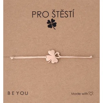 Náramek BeYou, Dárková karta Pro štěstí a šňůrkový náramek se čtyřlístkem