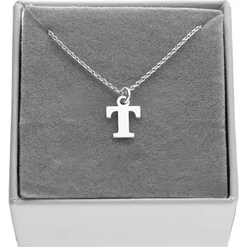 Náhrdelník Stříbrný řetízek náhrdelník s písmenem T, písmeno T, stříbro 925, 45 cm