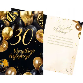 Přání k 30. narozeninám elegantní s obálkou