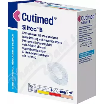 Krytí na ránu Cutimed Siltec B Oval pěn.kr.s lep.okr.7x10cm 10ks