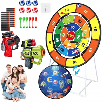 OBOUSTRANNÝ DART ŠIPKY BEZPEČNÉ ŠIPKY TERČ VELKÝ 73CM